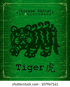 Vector Chinese Zodiac-Year of the tiger