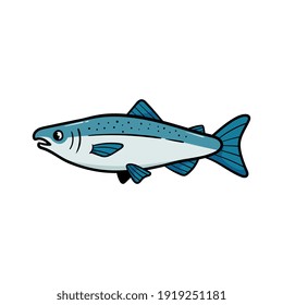 Vector Chinook Salmon Cartoon Illustration Stock Vector (Royalty Free ...