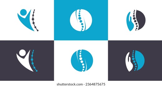 Vector chiropractic icon vector logo design with creative unique set concept premium vector - Shutterstock ID 2364875675