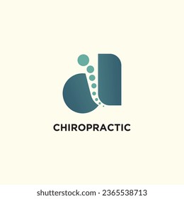 Vector chiropractic icon vector logo design with creative unique letter A concept premium vector