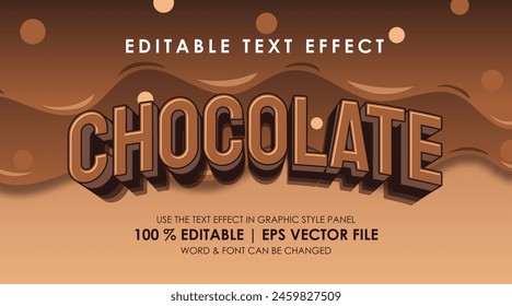 Vector Chocolate 3D Text Effect