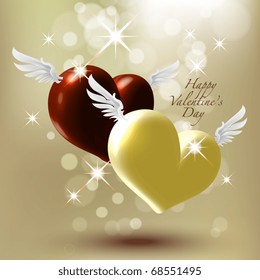 Vector Chocolate Angels in Love