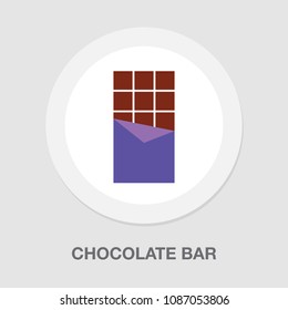 vector chocolate bar, food candy illustration isolated - sweet snack, eat dessert