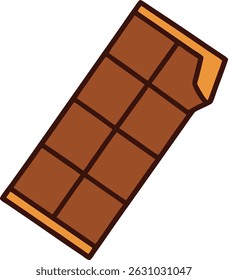 Ícone De Barra De Chocolate Vetorial Em Estética De Design Simples De Plano Limpo
