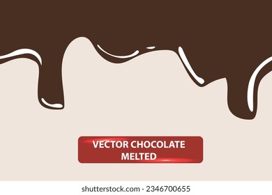 vector chocolate bar melted down