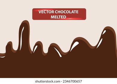 vector chocolate bar melted down
