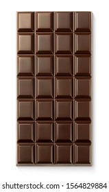 Vector chocolate bar on white background