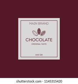 Vector Of Chocolate Bar Package Design With Modern Patterns. Editable Packaging Template.
