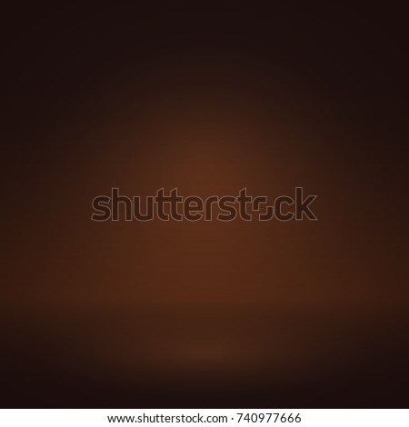 Vector of chocolate brown empty studio room background, template mock up for display of content or product.
