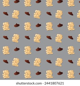 vector chocolate cookies pattern illustration