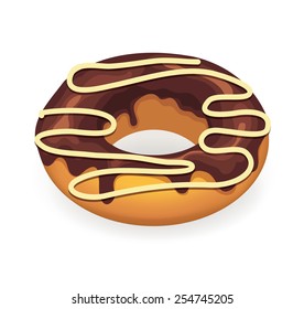 Vector chocolate donut illustration