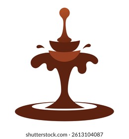 Vector Chocolate Drip with Shadows and Melting Effect