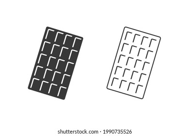 Vector chocolate in flat icon set