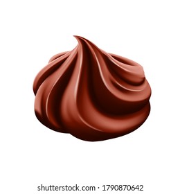 vector chocolate ganache realistic illustration