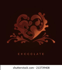 Vector chocolate heart