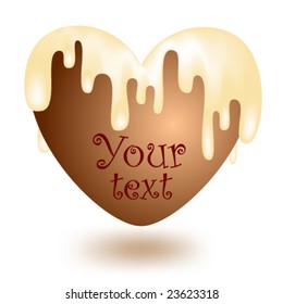 Vector chocolate heart