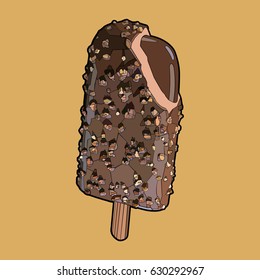 Vector Chocolate Ice Cream