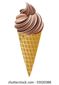 vector chocolate icecream cone