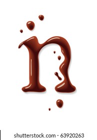 Vector chocolate letter