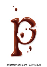 Vector chocolate letter