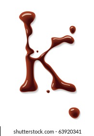 Letra de chocolate vetorial