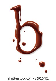 Letra de chocolate vectorial