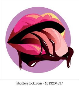 Vektorschokoladenlips im Grafikstil