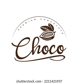 Vector chocolate logo design icon template