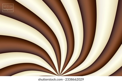 Leche vectorial de chocolate vectorial de las rayas giratorias
