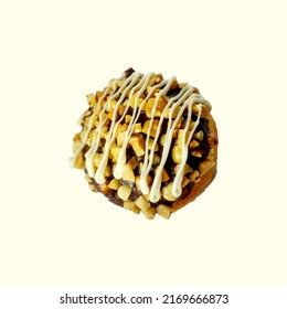 vector chocolate peanut donut cake illustration