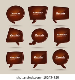 Vector Chocolate Speech Bubbles