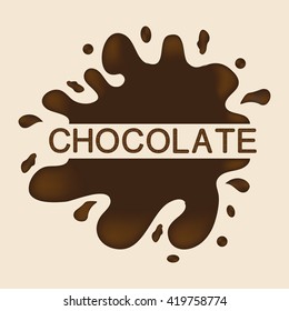 Vector chocolate splash.Chocolate splash background.