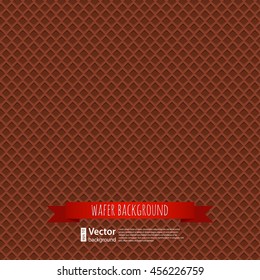 vector chocolate waffles background for your design