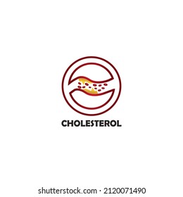 vector de diseño ilustrativo de placa de colesterol