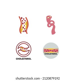 vector of cholesterol plaque illustratrion design