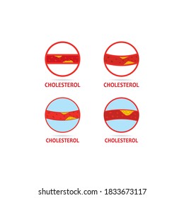 vector of cholesterol plaque logo icon illustratrion design 