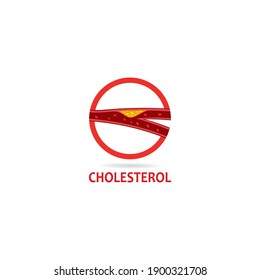 vector of cholesterol plaque logo icon illustratrion design 