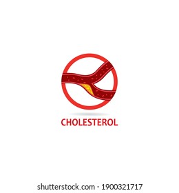 vector of cholesterol plaque logo icon illustratrion design 