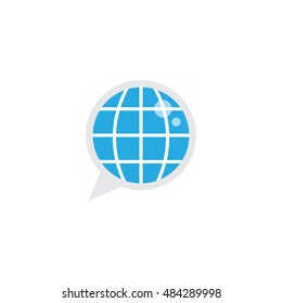 Vector choose or change language colorful icon on white background