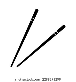 vector chopsticks icon illustration on white background..eps