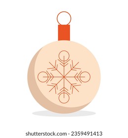 Vector chrismas baubles on white background.