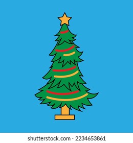 Vector chrismas tree flexible usable for website and printed