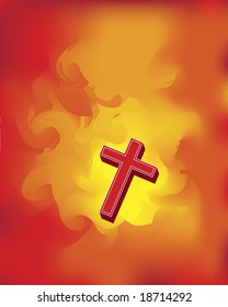 Vector Christian Cross Design abstract background