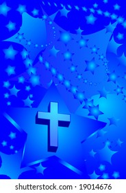 Fondo abstracto de diseño de cruces cristianas vectoriales