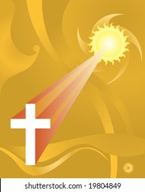 Fondo abstracto de diseño de cruces cristianas vectoriales