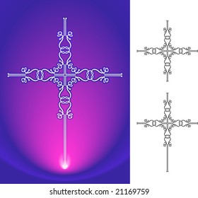 Vector Christian Cross Design abstract background