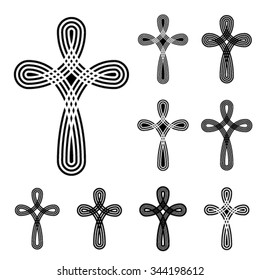 vector christian cross ornamental knot symbol
