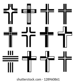 vector christian crosses