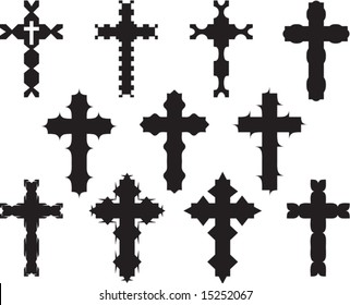 Vector Christian Crosses