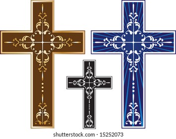 Vector Christian Crosses